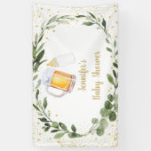 Baby breekt groen Baby shower Spandoek (Verticaal)