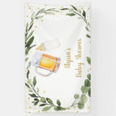 Baby breekt groen Baby shower Spandoek (Verticaal)