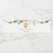 Baby breekt groen Baby shower Waterfles Etiket (Enkel label)