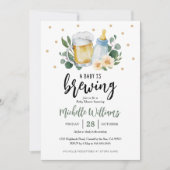 Baby breekt groene Baby shower Kaart (Voorkant)