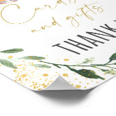 Baby breekt groene Kaarten en cadeaubord Poster (Hoek)