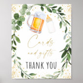 Baby breekt groene Kaarten en cadeaubord Poster (Voorkant)