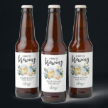 Baby breekt groenery Baby shower Cheers Bier Etiket<br><div class="desc">Waterverf bier Mok en Baby van de voederflacon is de Sticker van de Baby shower bier. Brouwerij Unisex uitnodiging. Het ontwerp kenmerkt een elegante moderne lay-out van de stijltekst. Als u geavanceerde wijzigingen wilt aanbrengen,  selecteert u "Klik om verder aan te passen" onder Deze sjabloon personaliseren.</div>