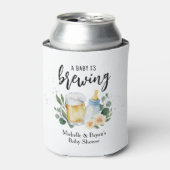 Baby breekt groenery Baby shower Cheers Blikjeskoeler (Blikje Voorkant)