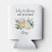 Baby breekt groenery Baby shower Cheers Blikjeskoeler (Achterkant)