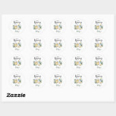 Baby breekt groenery Baby shower Cheers Ronde Sticker (Vel)