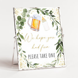 Baby breekt groenery Baby shower-pleisterbord Poster