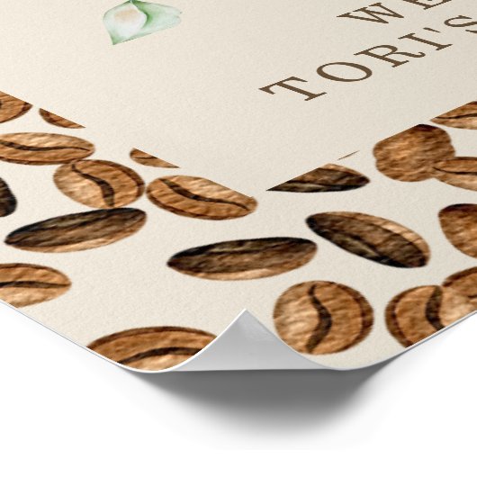 Baby breekt het onthaal van de katoenkoffie poster (Hoek)