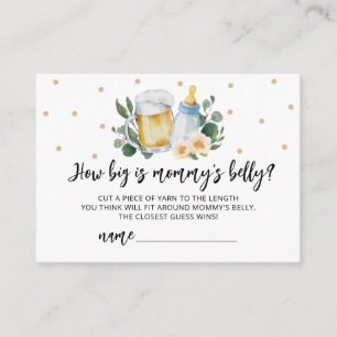 Baby breekt hoe groot is mama's buikkaart informatiekaartje