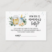 Baby breekt hoe groot is mama's buikkaart informatiekaartje (Voorkant)