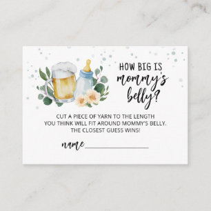 Baby breekt hoe groot is mama's buikkaart informatiekaartje