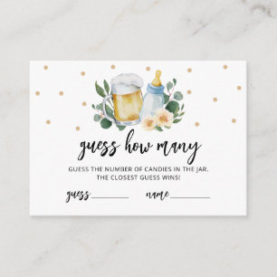 Baby breekt hoeveel Snoepjes Baby shower Informatiekaartje