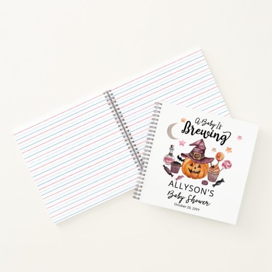 Baby breekt Jack-O-Lantern Halloween Guestbook Notitieboek (Binnen)