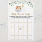 Baby breekt koffie Baby shower Bingo Game (Voorkant)