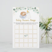 Baby breekt koffie Baby shower Bingo Game (Staand voorkant)