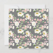 Baby Breiroze pinda's Floral Baby Tea Kaart (Achterkant)