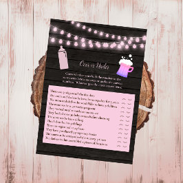 Baby Breukroze over of onder het Baby shower Kaart