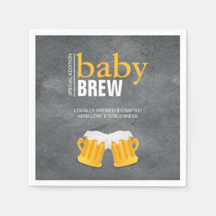 Baby Brew Beer Bottle Baby shower Napkins Servet