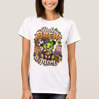 Baby Brew Moeder Lieve Koffie Heks Lil Spruit T-shirt