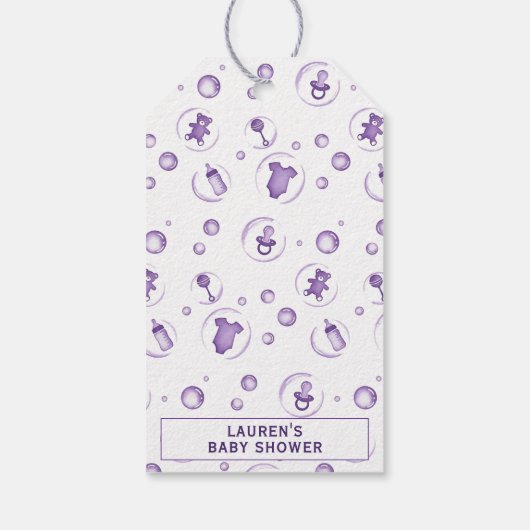 Baby Brew Witch Cauldron Halloween Baby shower Cadeaulabel (Achterkant)