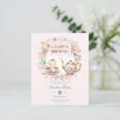 Baby Brewing Baby shower Aankondiging Tea Party (Staand voorkant)