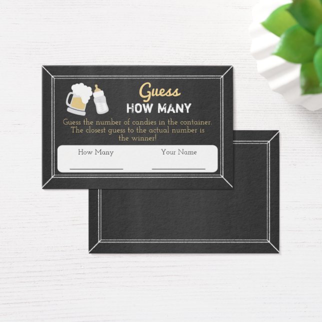 Baby Brewing Baby shower Raad hoeveel gast Kaart (Bureau)