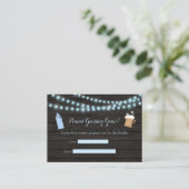 Baby Brewing Blue Guessing Game Baby shower Informatiekaartje (Staand voorkant)