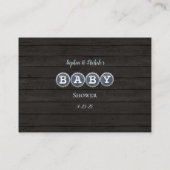 Baby Brewing Blue Guessing Game Baby shower Informatiekaartje (Achterkant)