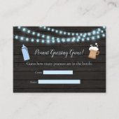 Baby Brewing Blue Guessing Game Baby shower Informatiekaartje (Voorkant)