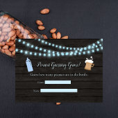 Baby Brewing Blue Guessing Game Baby shower Informatiekaartje