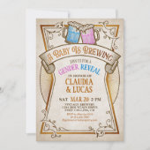 Baby Brewing Gender onthullen Uitnodiging (Voorkant)