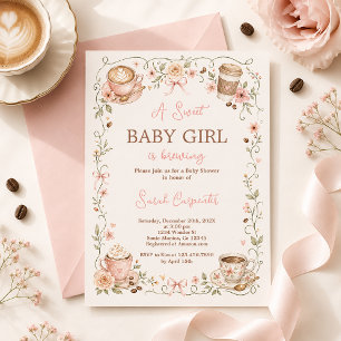Baby Brewing Girl Baby Shower uitnodiging