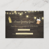 Baby Brewing Gold Guessing Game Baby shower Informatiekaartje (Voorkant)