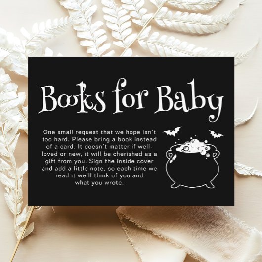 Baby Brewing Halloween Baby shower Boeken voor Bab Informatiekaartje