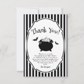 Baby Brewing Halloween Goth Baby Shower Bedankkaart (Voorkant)