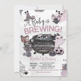 Baby Brewing Hallowen Baby Shower Kaart