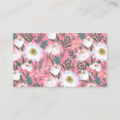 Baby Brewing Pink Floral Tea Diaper Raffle Ticket Informatiekaartje (Achterkant)