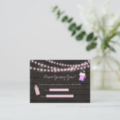 Baby Brewing Pink Guessing Game Baby shower Informatiekaartje (Staand voorkant)