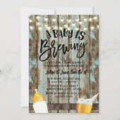  Baby Brewing Rustic Barn Wood Baby shower Kaart (Voorkant)