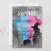 Baby Brewing Spooky Witch Halloween Geslacht Onthu Kaart (Voorkant)