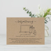 Baby Brewing Virtual Baby shower Invitation Bedankkaart (Staand voorkant)
