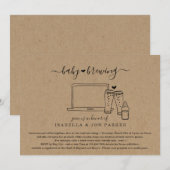 Baby Brewing Virtual Baby shower Invitation Bedankkaart (Voorkant / Achterkant)