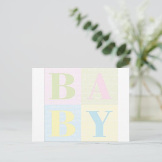 Baby Briefkaart (Staand voorkant)