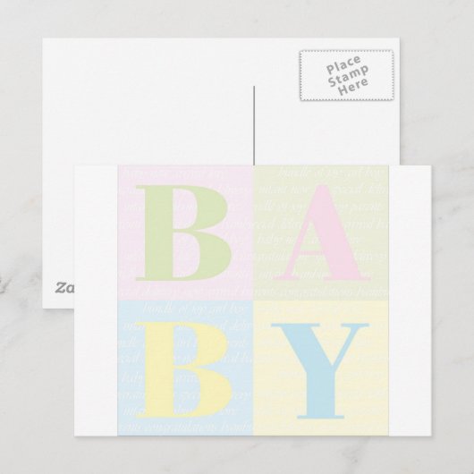 Baby Briefkaart (Voorkant / Achterkant)