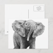 Baby Briefkaart olifant (Voorkant / Achterkant)
