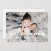 baby broer Birth Announcement Card Kaart (Voorkant / Achterkant)