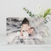 baby broer Birth Announcement Card Kaart (Staand voorkant)