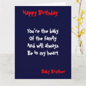 Baby broer Birthday Kaart (Gele Bloem)