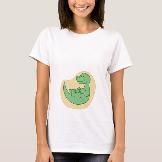 Baby Brontosaur moederschapshirt T-shirt (Voorkant)