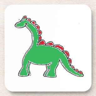Baby Brontosaurus Cartoon Dinosaur Gear Bier Onderzetter